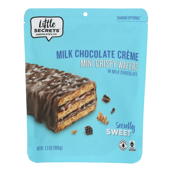 Little Secrets - Crispy Wafrs Milk Chocolate Sea Salt - Case of 6-3.5 Ounce