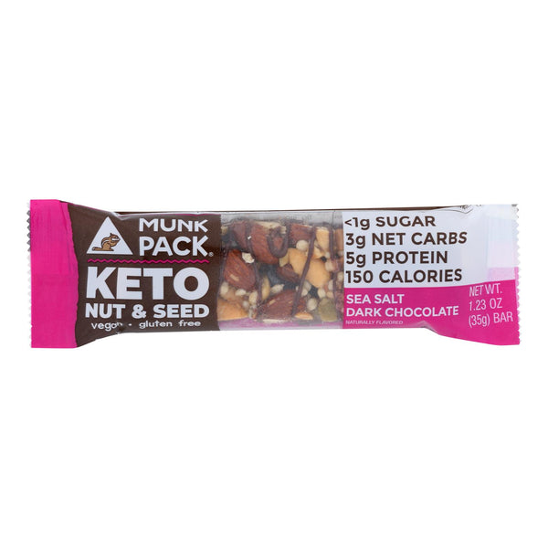 Munk Pack - Keto Nt&sd Sea Salt Dark Chocolate - Case of 12 - 1.23 Ounce