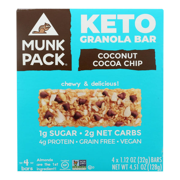 Munk Pack - Green Bar Coconut Coco Chips Kto - Case of 6 - 4/1.12Ounce