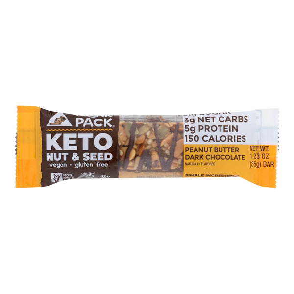 Munk Pack - Keto Nt&sd Peanut Butter Dark Chocolate - Case of 12 - 1.23 Ounce