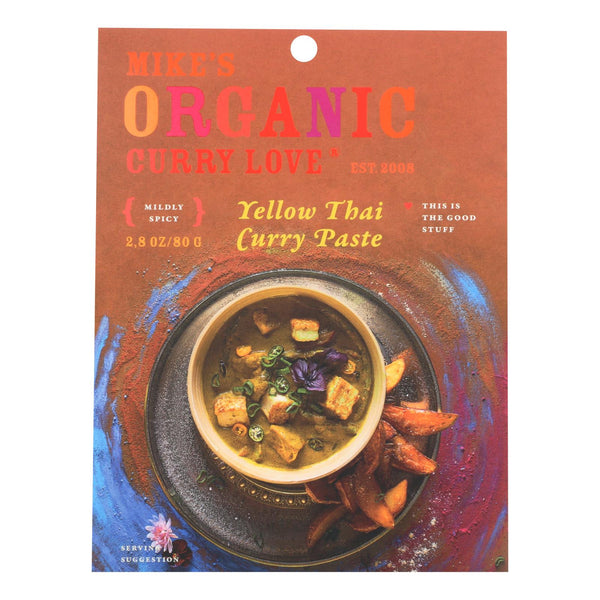 Mike's Organic Curry Love - Organic Curry Paste - Yellow Thai - Case of 6 - 2.8 Ounce.