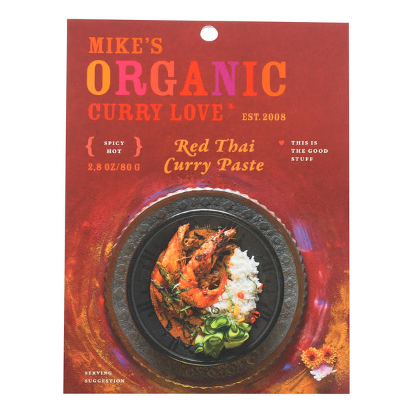 Mike's Organic Curry Love - Organic Curry Paste - Red Thai - Case of 6 - 2.8 Ounce.