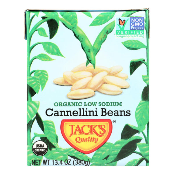 Jack's Quality Organic Cannellini Beans - Low Sodium - Case of 8 - 13.4 Ounce
