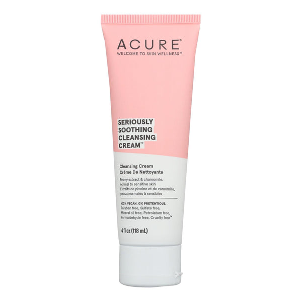 Acure - Sensitive Facial Cleanser - Peony Extract and Sunflower Amino Acids - 4 FL Ounce.