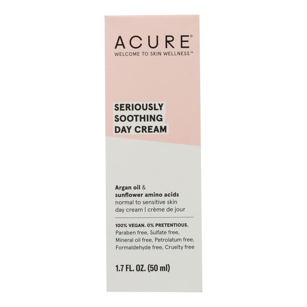 Acure Sensitive Facial Cream - Argan Oil and Sunflower Amino Acids - 1.75 FL Ounce.
