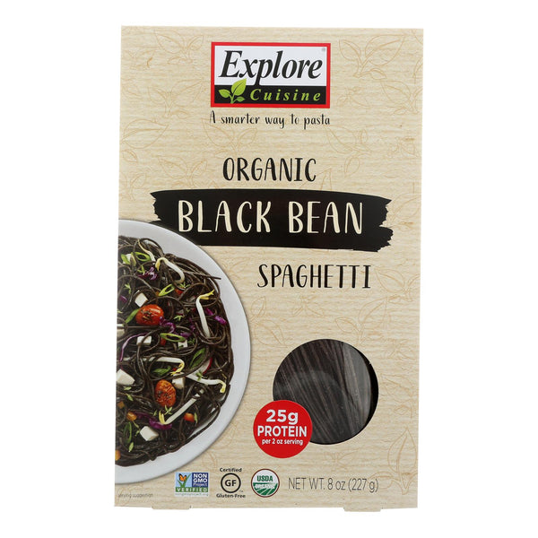 Explore Cuisine Organic Black Bean Spaghetti - Spaghetti - Case of 6 - 8 Ounce.