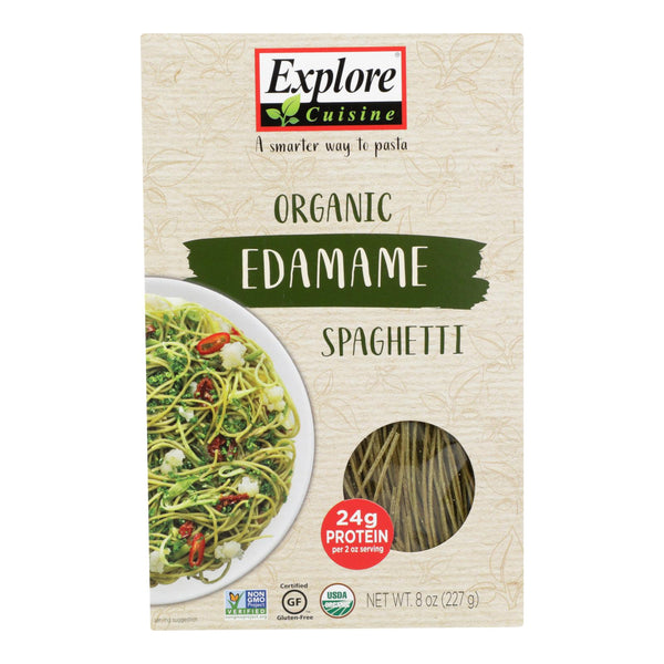 Explore Cuisine Organic Edamame Spaghetti - Edamame Spaghetti - Case of 6 - 8 Ounce.