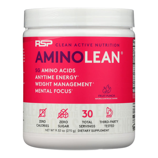 Rsp Nutrition - Aminolean Fruit Punch - 1 Each-9.52 Ounce