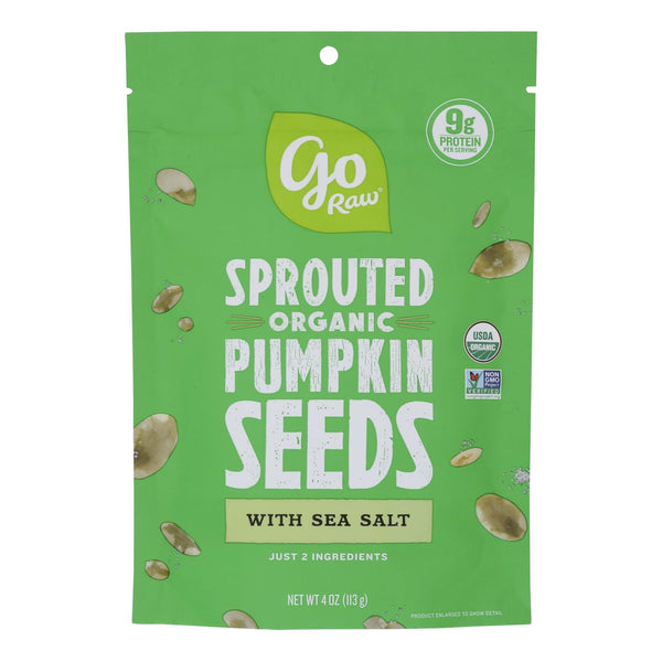 Go Raw - Snack Seed Pumpkin Sprtd - Case of 10 - 4 Ounce