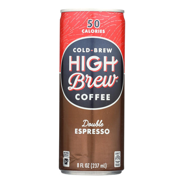 High Brew Coffee Coffee - Ready to Drink - Double Espresso - 8 Ounce - case of 12