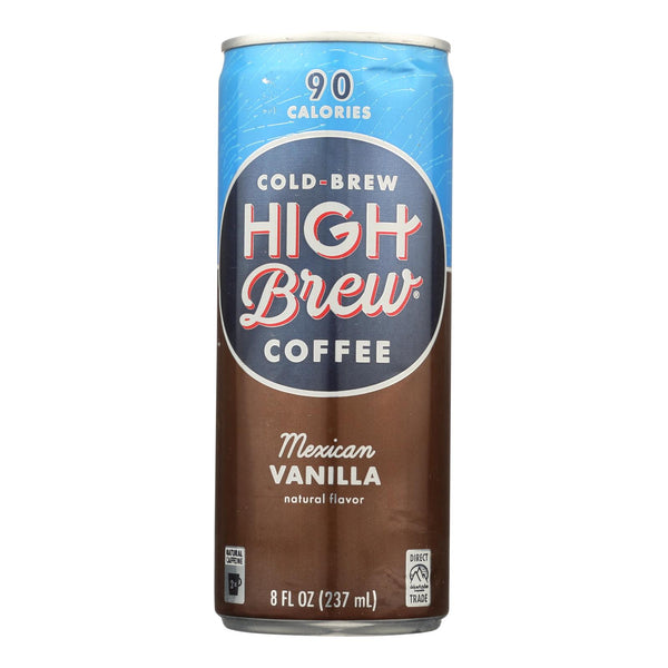 High Brew Coffee Coffee - Ready to Drink - Mexican Vanilla - 8 Ounce - case of 12