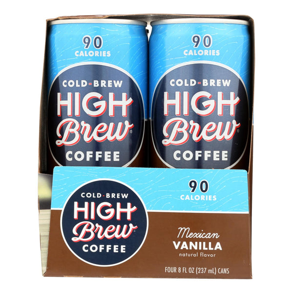 High Brew Coffee Coffee - Ready to Drink - Mexican Vanilla - 4/8 Ounce - case of 6