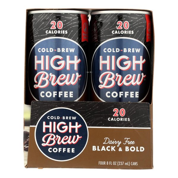 High Brew Coffee - Coffee Rtd Black & Bold Sugar Free - Case of 6-4/8 Fluid Ounce
