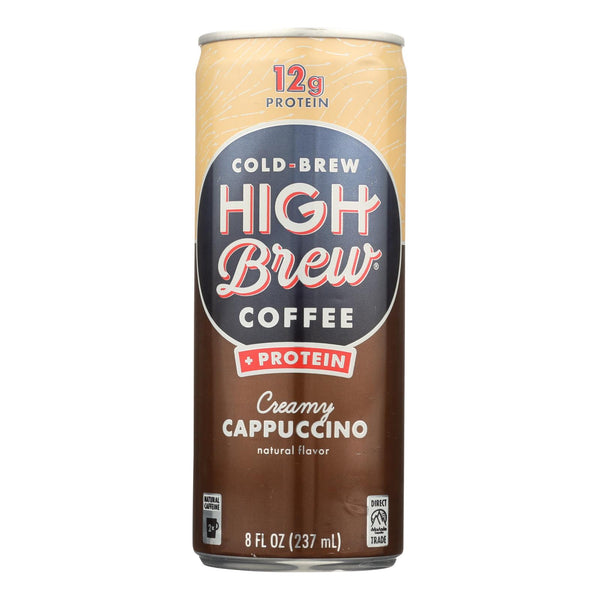 High Brew Coffee Cold Brew Coffee - Creamy Cappuccino - Case of 12 - 8 fl Ounce
