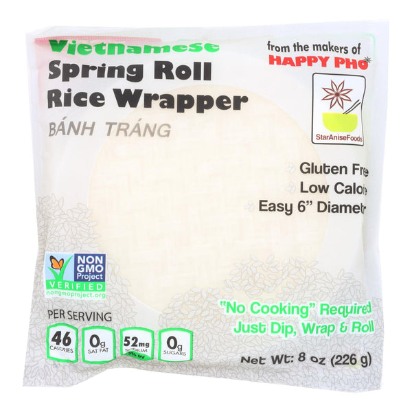 Star Anise Foods Vietnamese Spring Roll Rice Wrapper  - Case of 12 - 8 Ounce