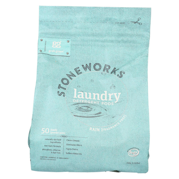 Stoneworks Laundry Detergent Pods - Rain - Case of 6 - 50 count