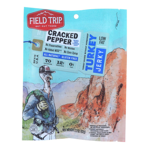 Field Trip Turkey Jerky - Gluten Free - Case of 9 - 2.2 Ounce.