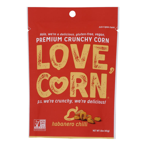 Love Corn - Roasted Corn Habanero - Case of 10 - 1.6 Ounce