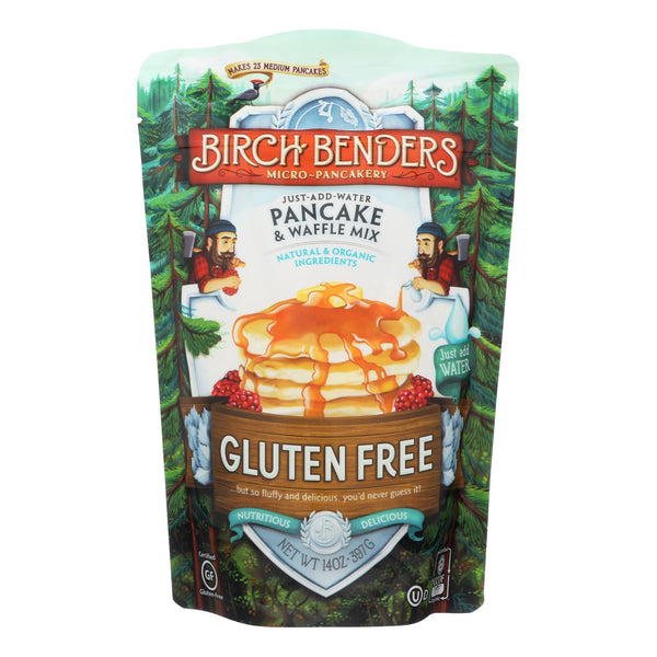 Birch Benders Pancake and Waffle Mix - Gluten Free - Case of 6 - 14 Ounce.