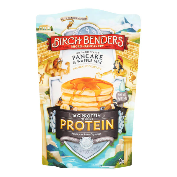 Birch Benders - Pancake and Waffle Mix - Protein - Case of 6 - 16 Ounce