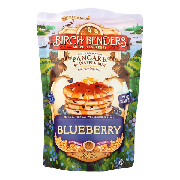 Birch Benders Pancake And Waffle Mix - Blueberry - Case of 6 - 14 Ounce.
