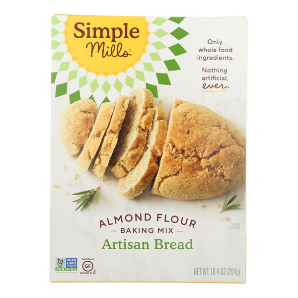 Simple Mills Almond Flour Artisan Bread Mix - Case of 6 - 9.5 Ounce.