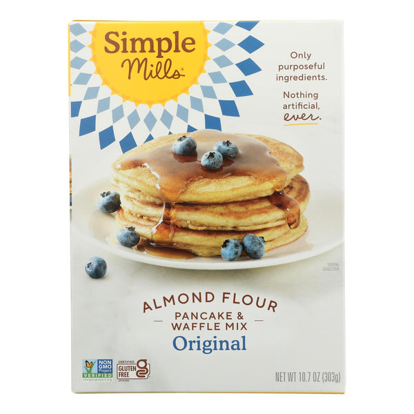 Simple Mills Almond Flour Pancake and Waffle Mix - Case of 6 - 10.7 Ounce.