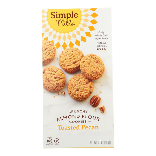 Simple Mills Cookies - Crunchy Toasted Pecan - Case of 6 - 5.5 Ounce