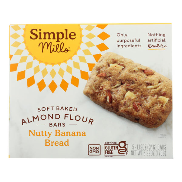 Simple Mills - Bar Sft Baked Nty Ban Bread - Case of 6 - 5.99 Ounce