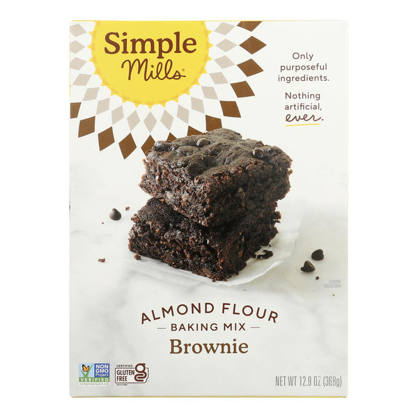Simple Mills - Brownie Mix Almond Flour - Case of 6 - 12.9 Ounce