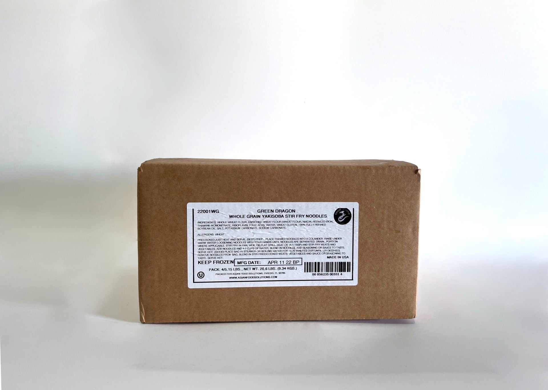 Green Dragon Whole Grain Yakisoba Noodles 5.15 Pound Each - 4 Per Case.