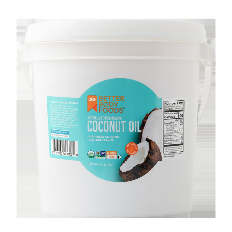 Betterbody Foods Organic Naturally Refined Coconut Oil 1 Gallon - 1 Per Case.