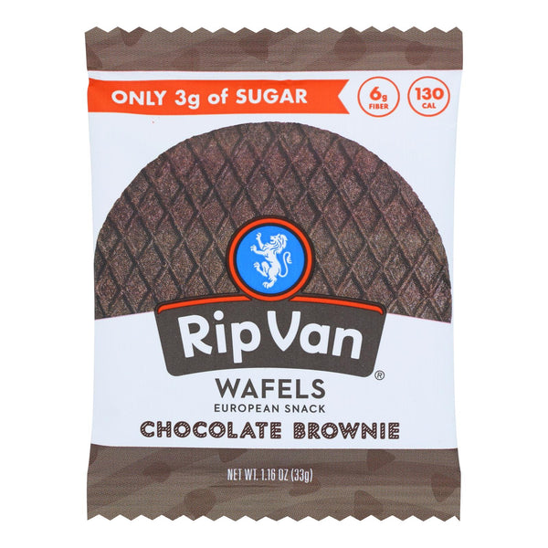 Rip Van Wafels - Wafel Chocolate Brownie - Case of 12-1.16 Ounce