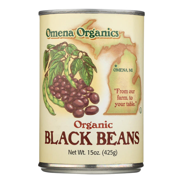 Omena Organics - Beans Black - Case of 12 - 15 Ounce