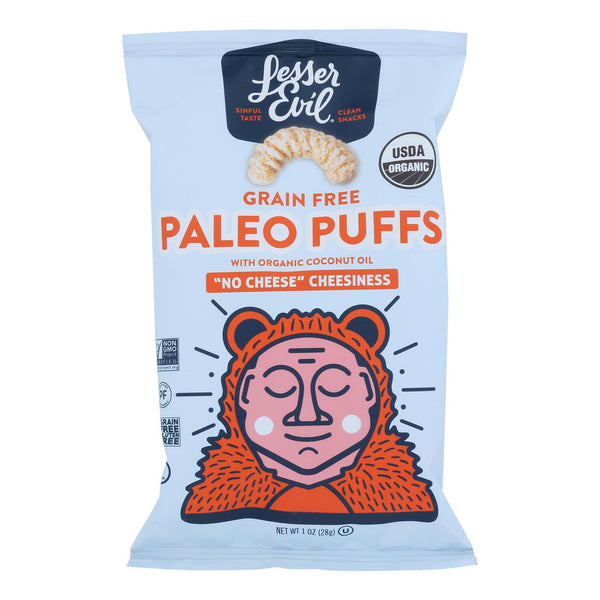 Lesser Evil - Paleo Puff No Cheesns - Case of 24 - 1 Ounce