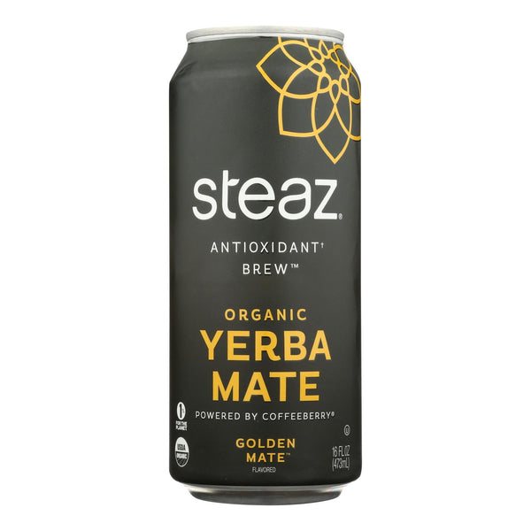 Steaz - Yerba Mate Gold Mate - Case of 12-16 Fluid Ounce