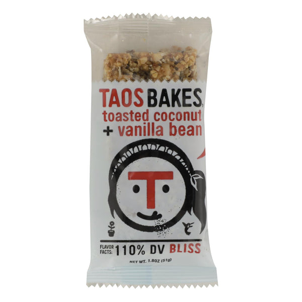 Taos Bakes - Bar Tsted Cocont Vanilla Bean - Case of 12 - 1.8 Ounce
