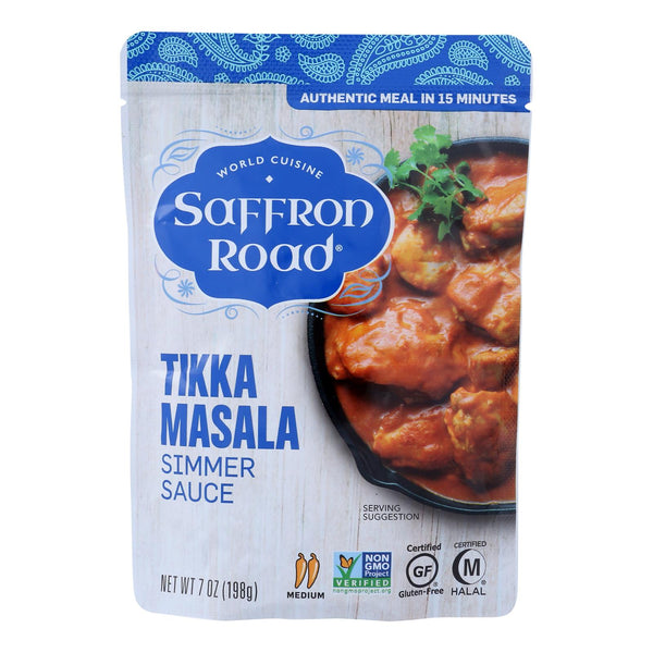 Saffron Road Simmer Sauce - Tikka Masala - Case of 8 - 7 Fl Ounce.