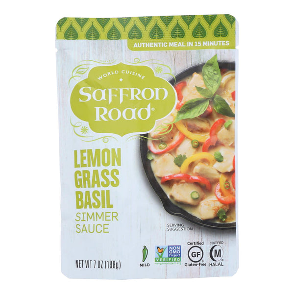 Saffron Road Simmer Sauce - Lemongrass Basil - Case of 8 - 7 Fl Ounce.