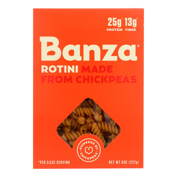 Banza - Pasta Chickpea Rotini - Case of 6 - 8 Ounce.