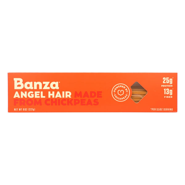 Banza Angel Hair Chickpea Pasta  - Case of 12 - 8 Ounce