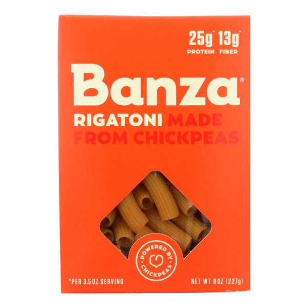 Banza Rigatoni Chickpea Pasta  - Case of 6 - 8 Ounce
