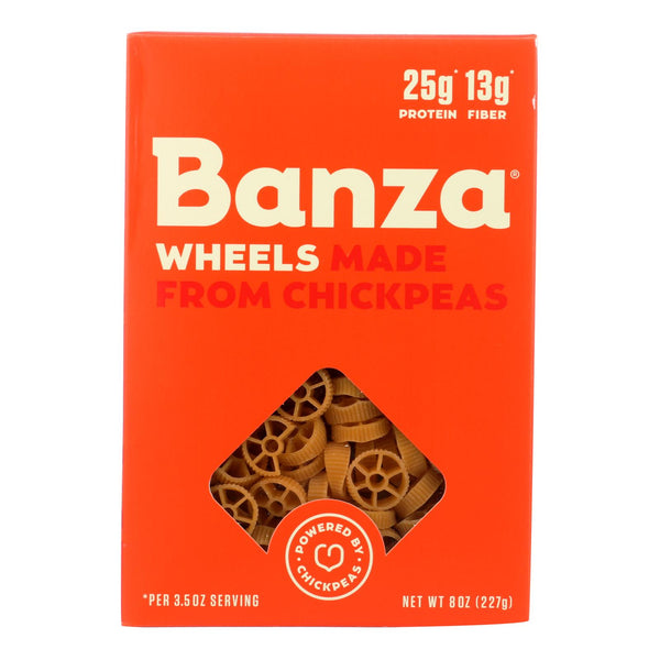 Banza Wheels Chickpea Pasta  - Case of 6 - 8 Ounce