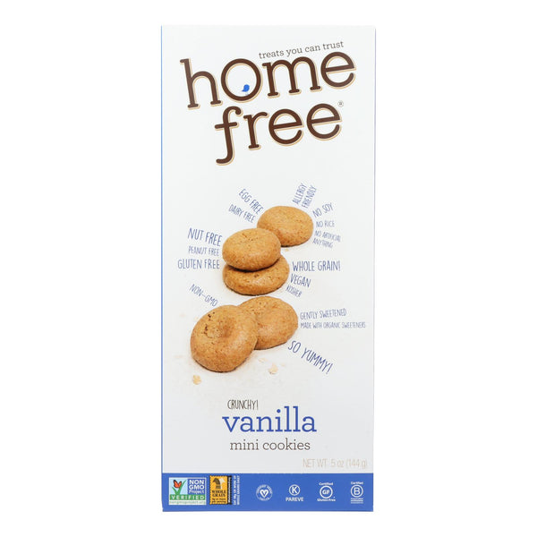 Homefree - Gluten Free Mini Cookies - Vanilla - Case of 6 - 5 Ounce.