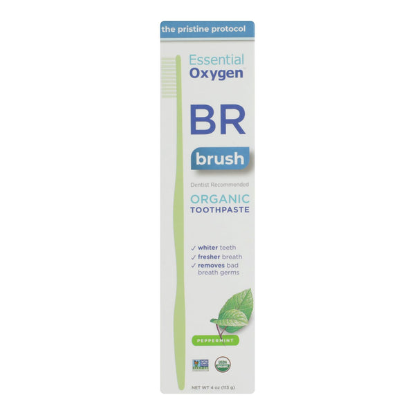 Essential Oxygen Toothpaste - Peppermint - Case of 1 - 4 Ounce.
