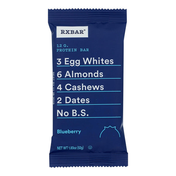 RxBar - Protein Bar - Blueberry - Case of 12 - 1.83 Ounce.