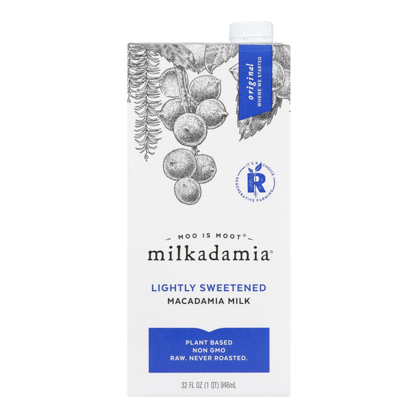 Milkadamia Milk - Original - Case of 6 - 32 Fl Ounce.