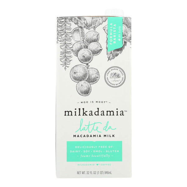 Milkadamia Macadamia Milk In Latte Da Barista - Case of 6 - 32 Fluid Ounce