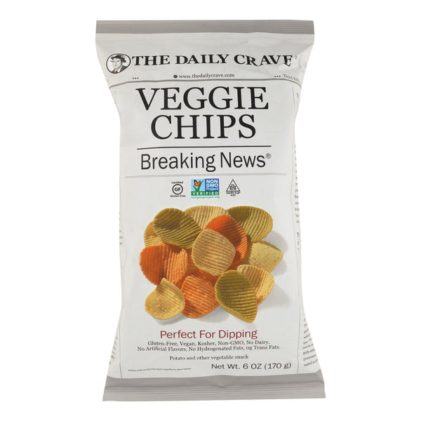 The Daily Crave Veggie Chips - Perfect For Dipping - Case of 8 - 6 Ounce