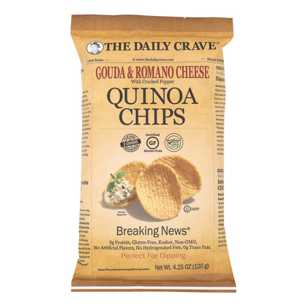 The Daily Crave - Quin Chips Gouda Romn Pepper - Case of 8 - 4.25 Ounce
